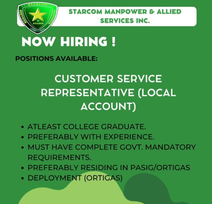 Customer sevice representative